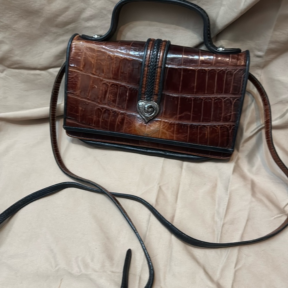 Brighton Vintage Leather Cross Body Wallet/purse